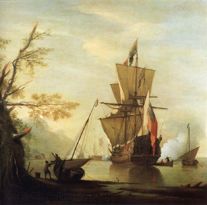 Monamy, Peter Stern view of the Royal Caroline France oil painting art